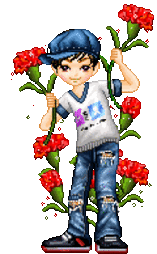 Мальчик с цветочком. Анимированный мальчик. Дарит цветы анимация. Мальчик с цветами рисунок.