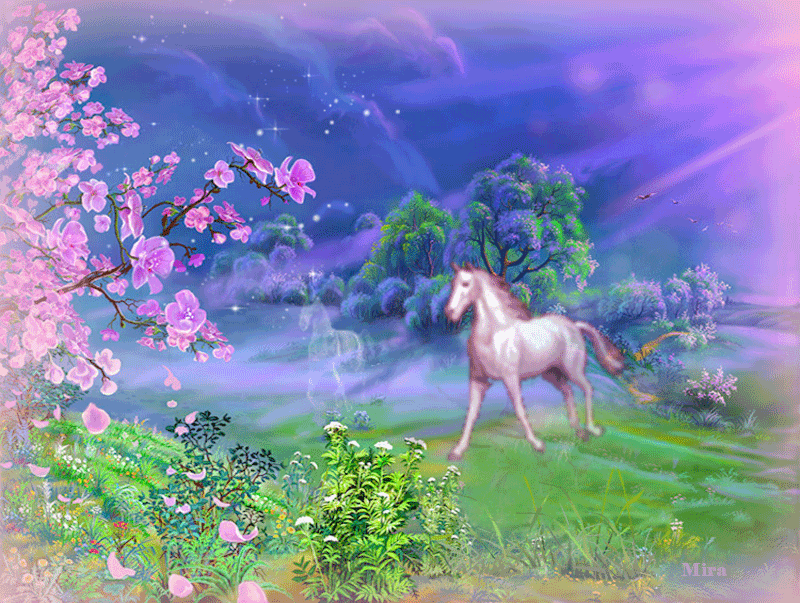 Розовый конь стихотворение. Открытки с красивыми лошадками. Сверкающая лошадь. Розовый конь. Лошади анимация на природе.