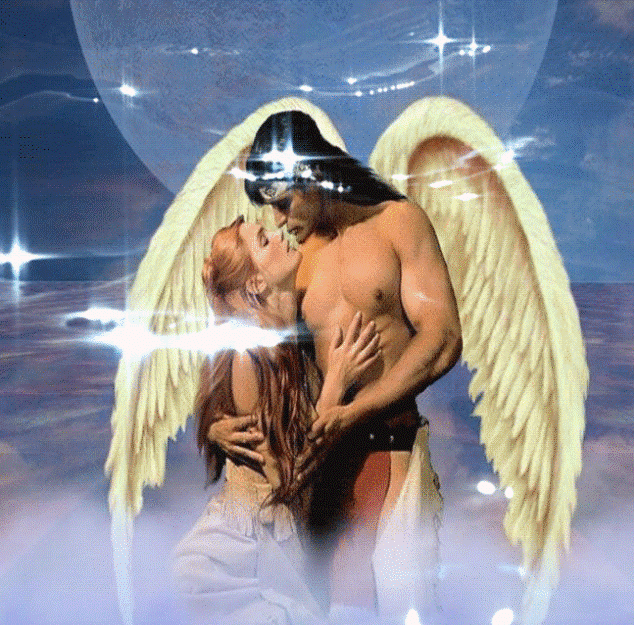 Ангел поцеловал. Мужчина и женщина с крыльями. Влюбленные ангелы. Поцелуй ангела. Красивый ангел.