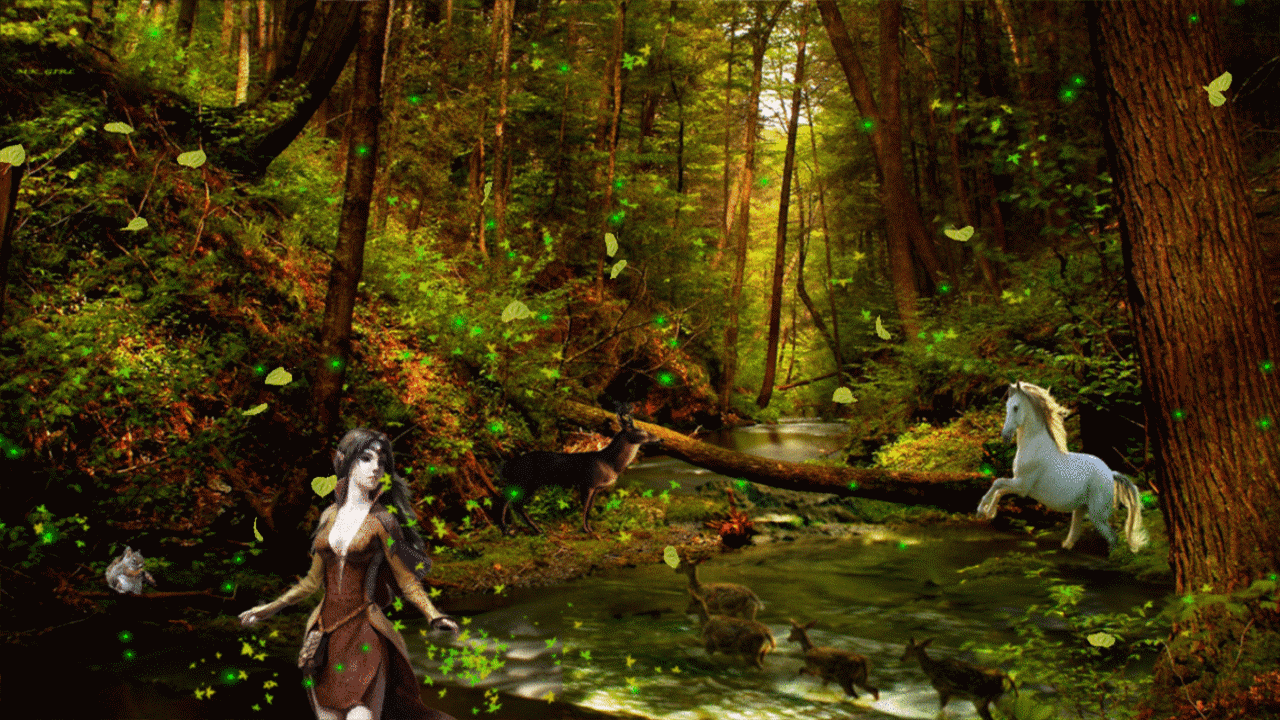 Волшебный лес анимация