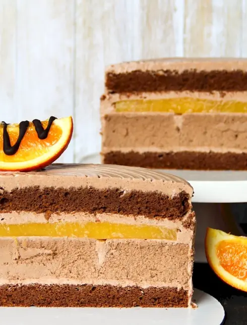 Шоколадный торт с апельсиновым конфи